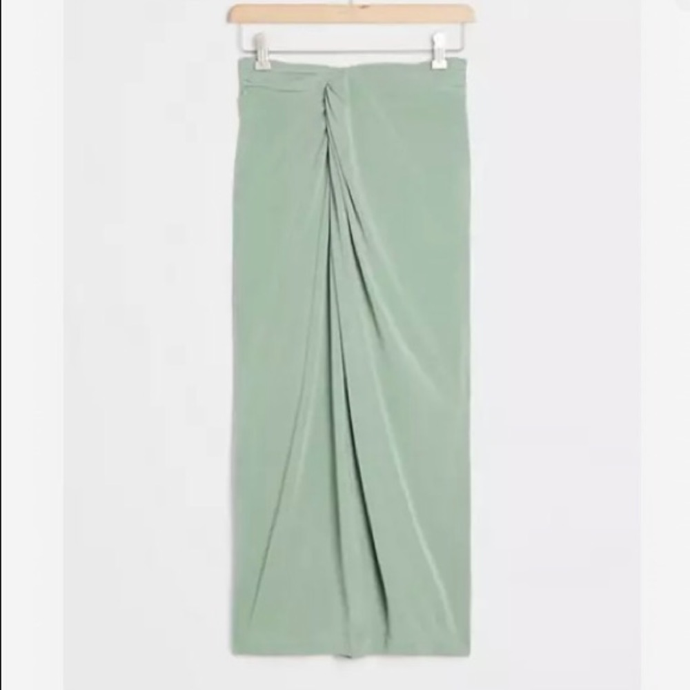 Sea green Anthropologie midi skirt size small NWT